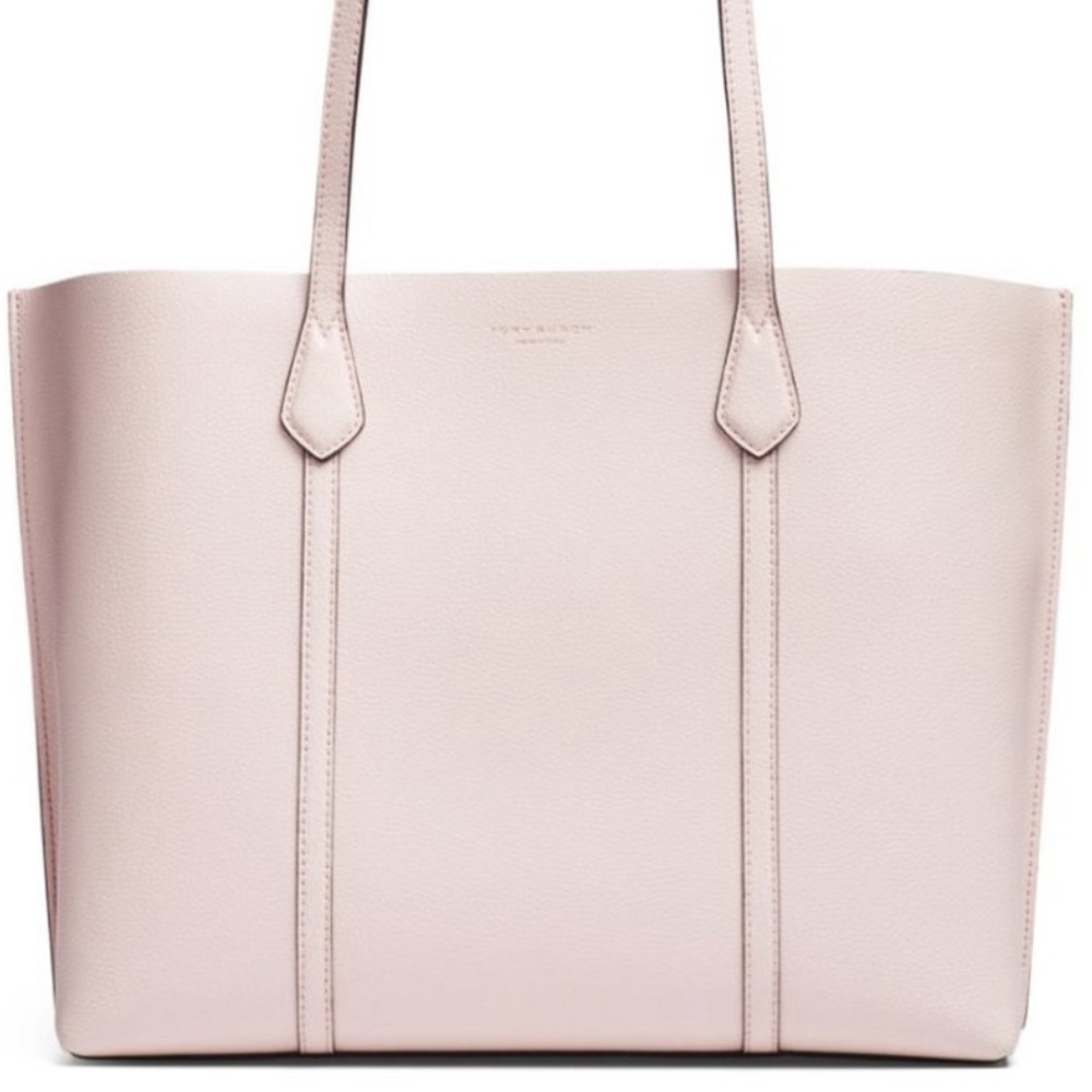 Tory Burch Perry Triple Compartment Tote Bag in Pink Textured Leather